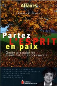 Front Cover of Partez l'esprit en paix author Sandra Foster published by Transcontinental